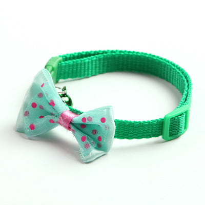 Pet bow collar cat bell collar