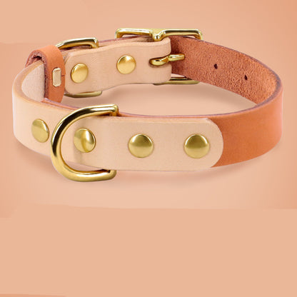 Leather cat collar