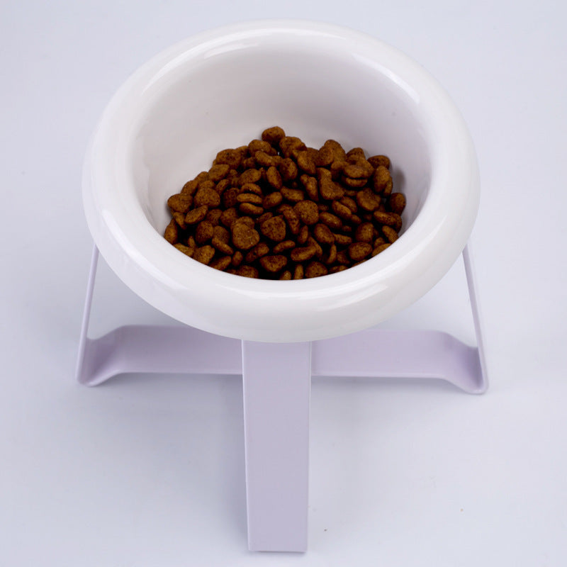 Pet Bowls Creative Antislip Cat Feeding Bowl Cat Food Bowl With Iron Stand 2 In 1 Pet Food Water Feeder Pet Feeding Supplies