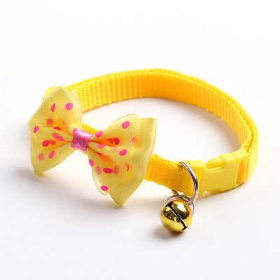 Pet bow collar cat bell collar