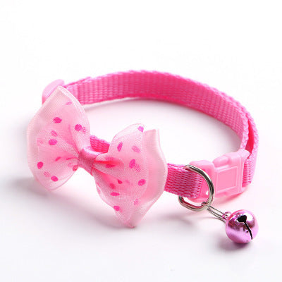 Pet bow collar cat bell collar