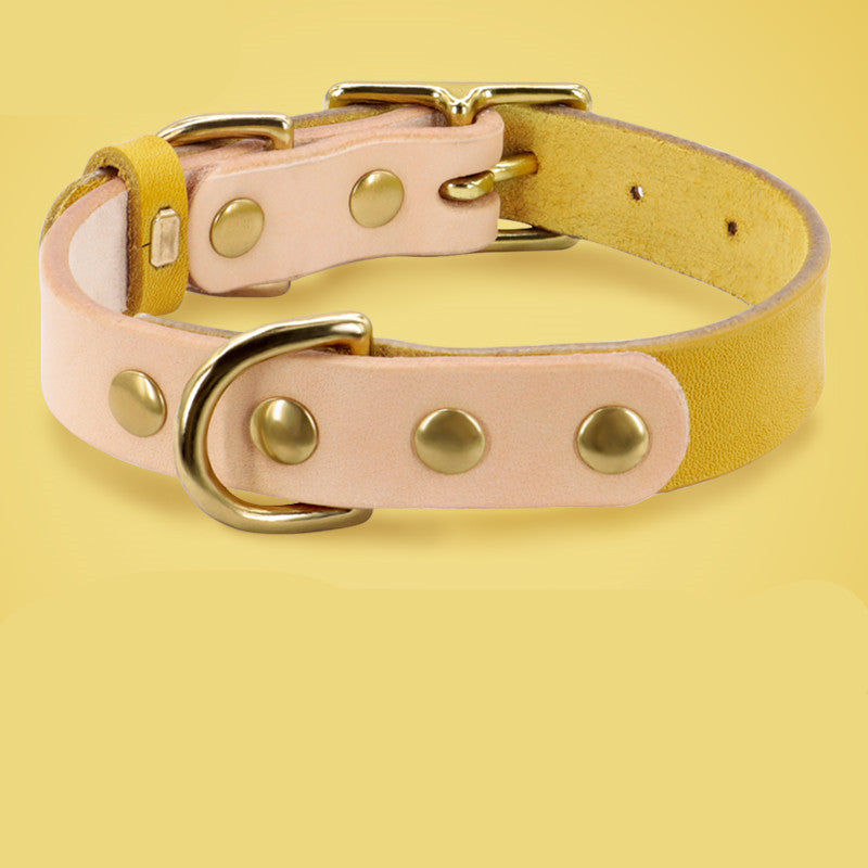 Leather cat collar