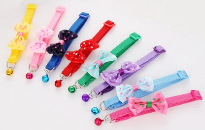 Pet bow collar cat bell collar