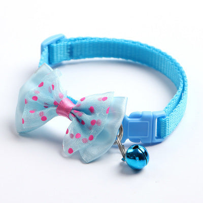 Pet bow collar cat bell collar