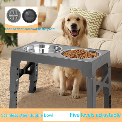 Pet Feeder Slow Feeding Bowl Lifting Dog Bowl Rack Neck Protection