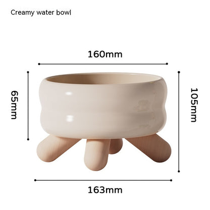 Food Water Pet Ceramic Color Feeding Dogs And Cats Supplies Bowl