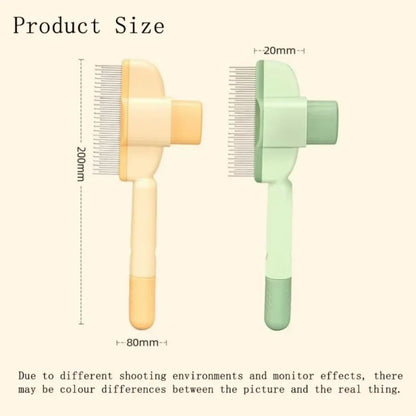 Pet Grooming Brush One-Click Hair Removal Gentle On Skin Pet Anti-Mite Hair Cleaning Brush Pressure Grooming Brush For Dogs